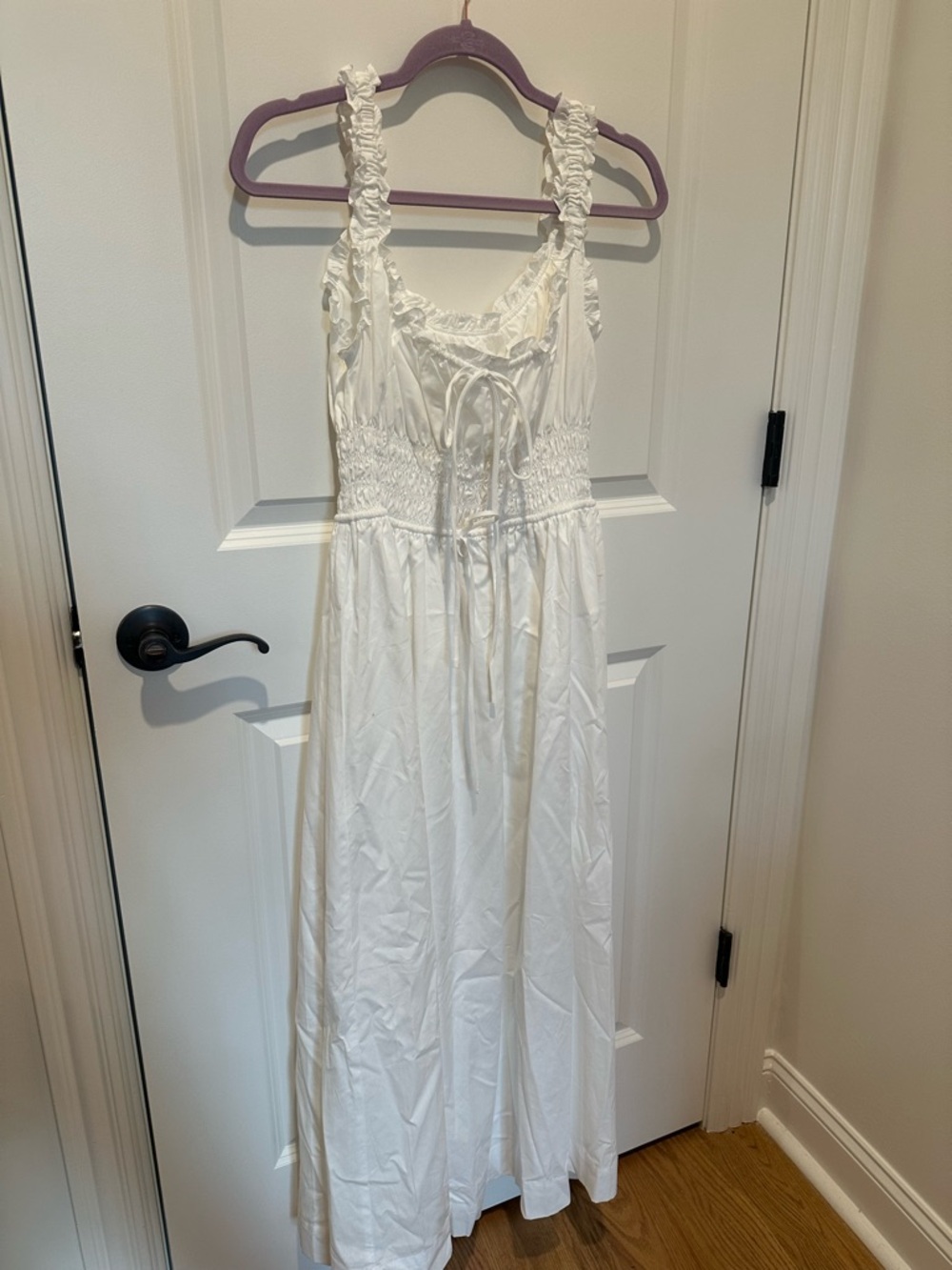 Nothing fits but white cotton midi dress